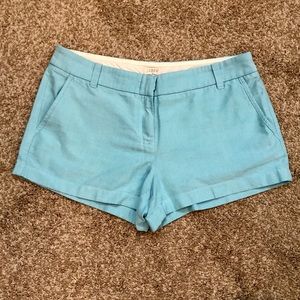 J. Crew Aqua Twill Shorts - 3” Inseam